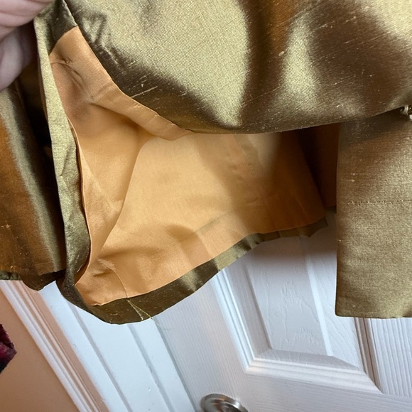 BIGIO Collection 💯% Silk Bronze / Gold Woman’s Jacket Vtg Special Occasion - Picture 7 of 8